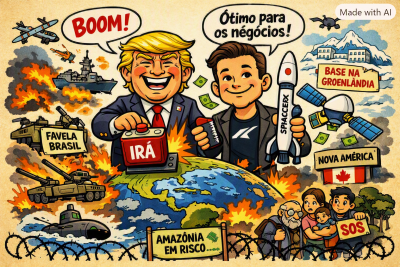 Em nome de Trump.